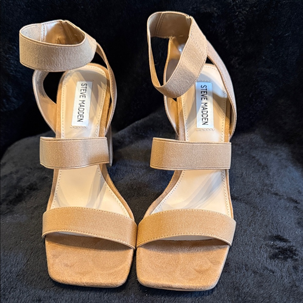 Steve Madden Tan Strappy Heels